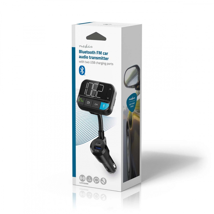 Nedis Car FM Transmitter | Gooseneck | Speakerphone | 2  Nedis Car FM Transmitter | Gooseneck | Speakerphone | 2