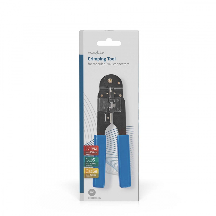 Nedis Crimp pliers | CAT5e / CAT6 / CAT6a | Cutting / Plier / Stripping | ABS / Steel | Blue