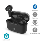Nedis Fully Wireless Earphones | Bluetooth® | Battery play time: 36 hrs | Touch Control | Charging case | Wireless charging case | Built-in microphone | Voice control support | Black Nedis Fully Wireless Earphones | Bluetooth® | Battery play time: 36 hrs | Touch Control | Charging case | Wireless charging case | Built-in microphone | Voice control support | Black