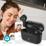 Nedis Fully Wireless Earphones | Bluetooth® | Battery play time: 36 hrs | Touch Control | Charging case | Wireless charging case | Built-in microphone | Voice control support | Black Nedis Fully Wireless Earphones | Bluetooth® | Battery play time: 36 hrs | Touch Control | Charging case | Wireless charging case | Built-in microphone | Voice control support | Black