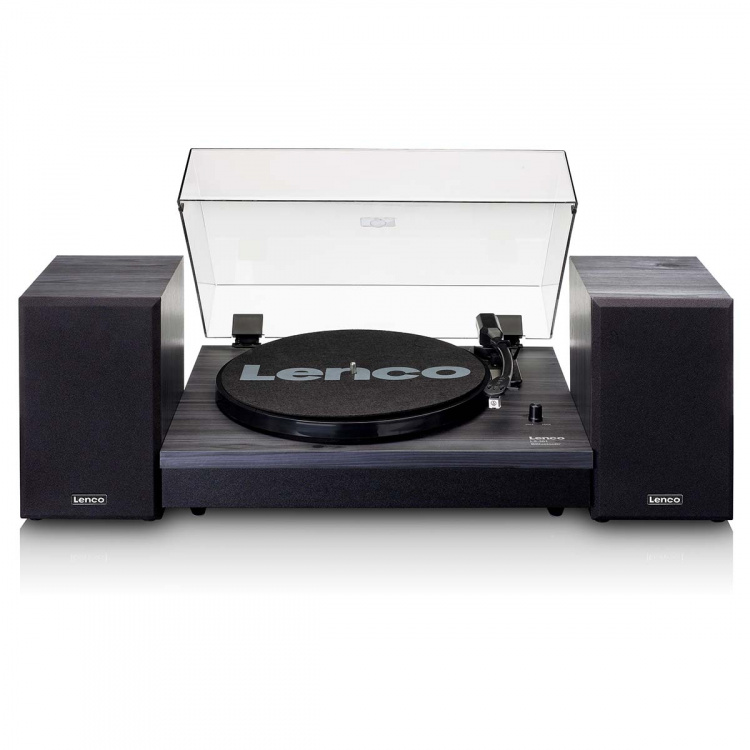 Lenco Record player with Bluetooth® and two external speakers black