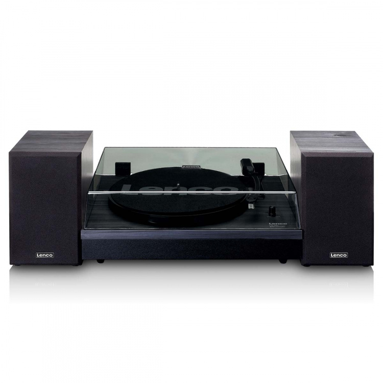 Lenco Record player with Bluetooth® and two external speakers black
