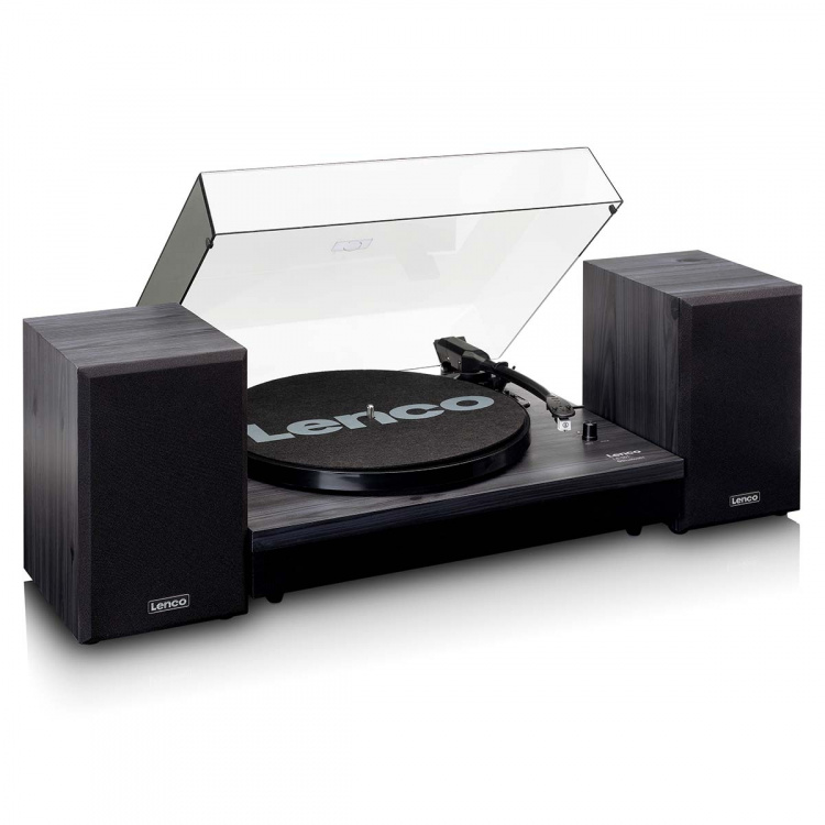 Lenco Record player with Bluetooth® and two external speakers black