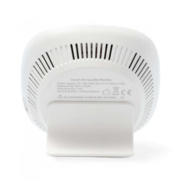 Nedis SmartLife Air Quality Monitor | Wi-Fi | Including display | Carbon Dioxide (CO2) / Humidity / Temperature | Android™ / IOS | Black / White Nedis SmartLife Air Quality Monitor | Wi-Fi | Including display | Carbon Dioxide (CO2) / Humidity / Temperature | Android™ / IOS | Black / White