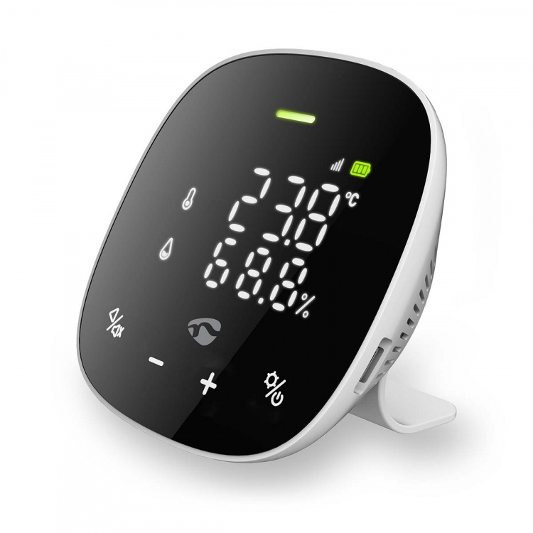 Nedis SmartLife Air Quality Monitor | Wi-Fi | Including display | Carbon Dioxide (CO2) / Humidity / Temperature | Android™ / IOS | Black / White Nedis SmartLife Air Quality Monitor | Wi-Fi | Including display | Carbon Dioxide (CO2) / Humidity / Temperature | Android™ / IOS | Black / White