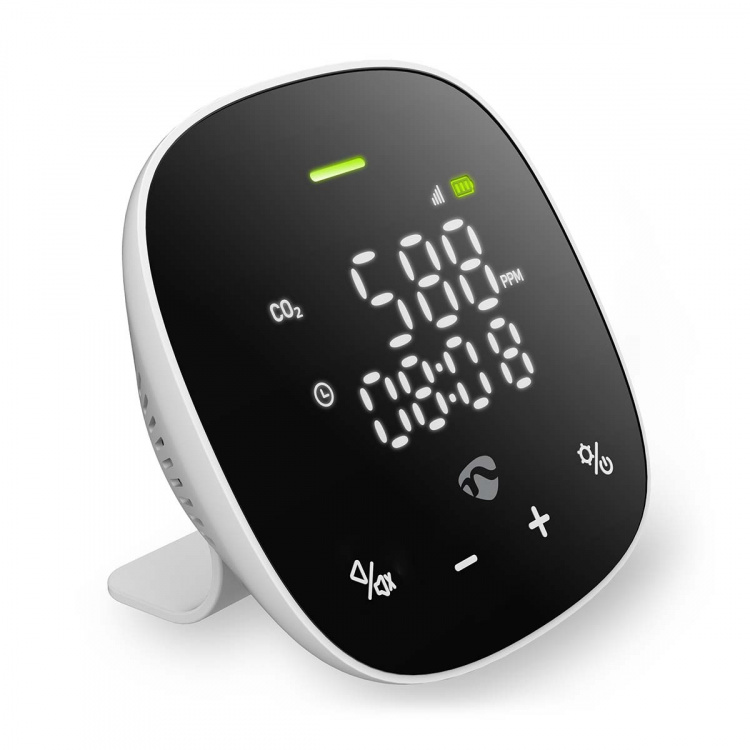 Nedis SmartLife Air Quality Monitor | Wi-Fi | Including display | Carbon Dioxide (CO2) / Humidity / Temperature | Android™ / IOS | Black / White Nedis SmartLife Air Quality Monitor | Wi-Fi | Including display | Carbon Dioxide (CO2) / Humidity / Temperature | Android™ / IOS | Black / White