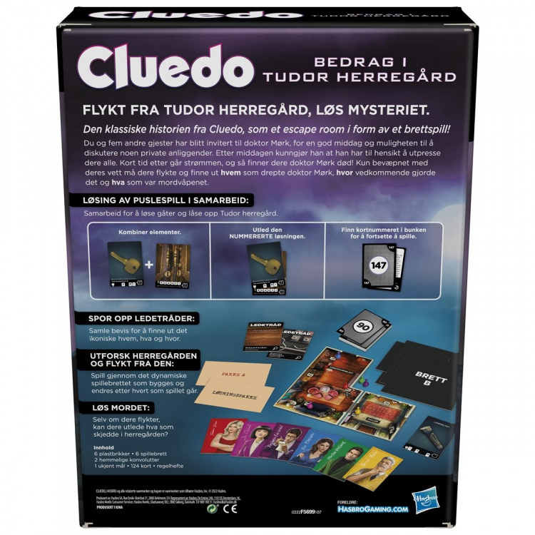Hasbro Cluedo Escape Treachery at Tudor Mansion (NO)