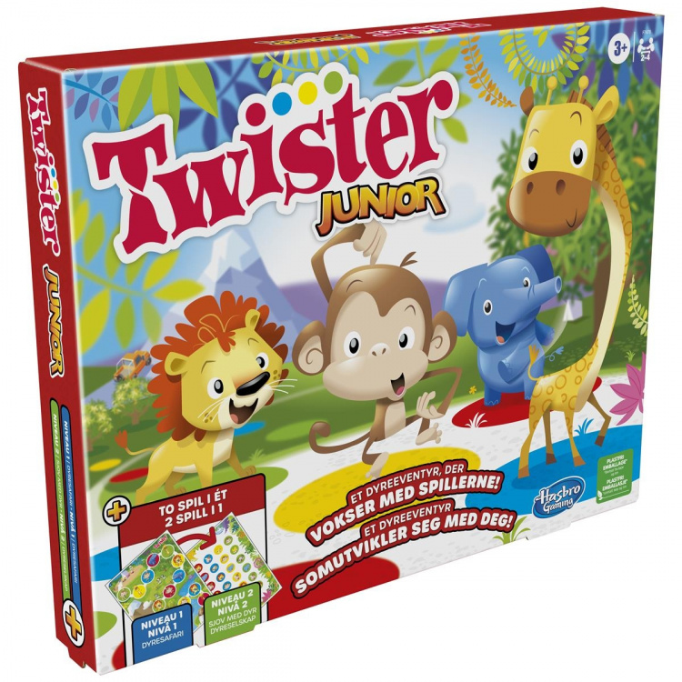 Hasbro Twister Junior 2 Games in 1 (DK/NO) Hasbro Twister Junior 2 Games in 1 (DK/NO)