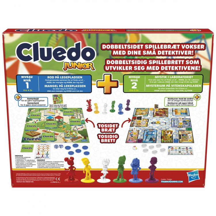 Hasbro Cluedo Junior 2 Games in 1 (DK/NO) Hasbro Cluedo Junior 2 Games in 1 (DK/NO)