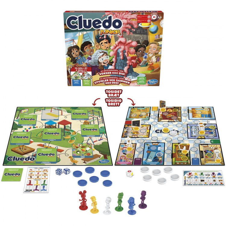 Hasbro Cluedo Junior 2 Games in 1 (DK/NO) Hasbro Cluedo Junior 2 Games in 1 (DK/NO)