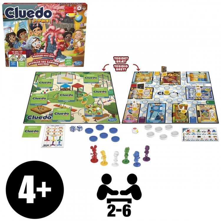 Hasbro Cluedo Junior 2 Games in 1 (DK/NO) Hasbro Cluedo Junior 2 Games in 1 (DK/NO)