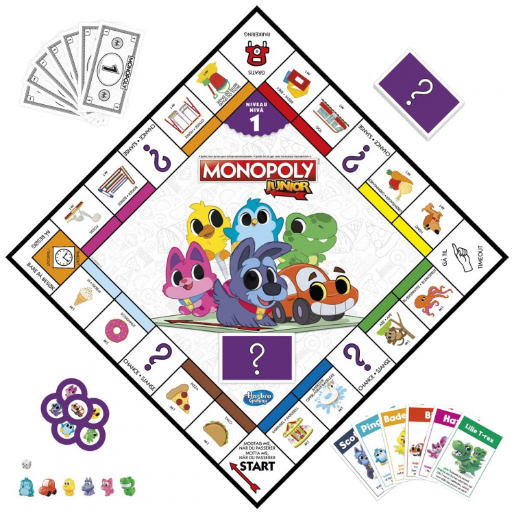 Hasbro Monopoly Junior 2 Games in 1 (DK/NO)
