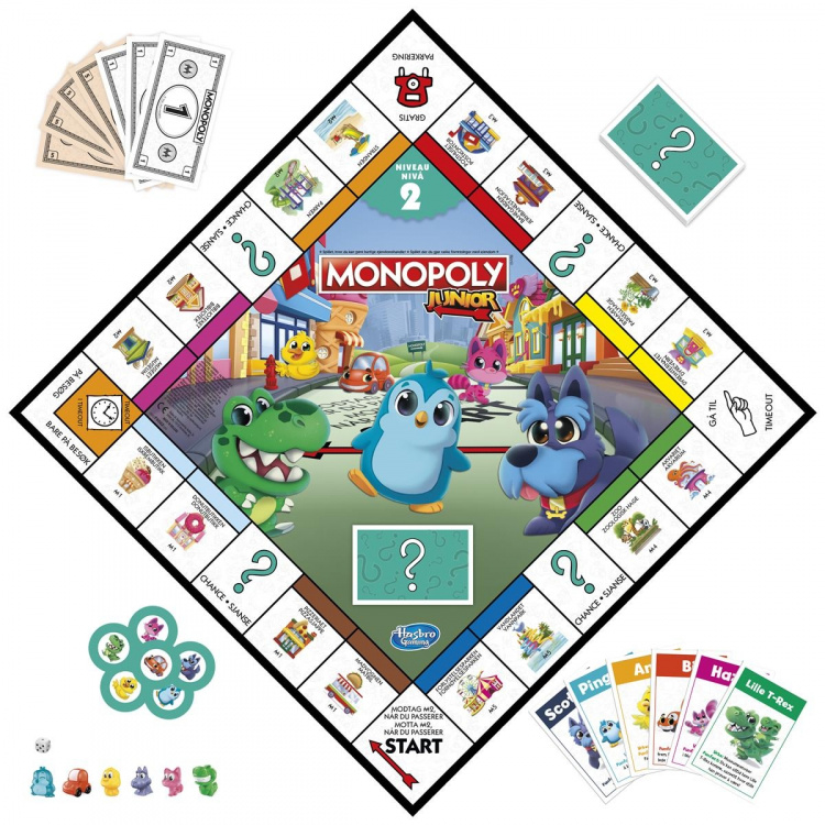 Hasbro Monopoly Junior 2 Games in 1 (DK/NO)