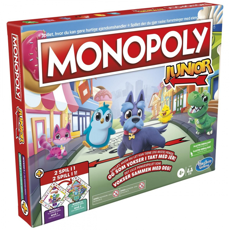 Hasbro Monopoly Junior 2 Games in 1 (DK/NO)