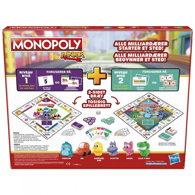 Hasbro Monopoly Junior 2 Games in 1 (DK/NO)