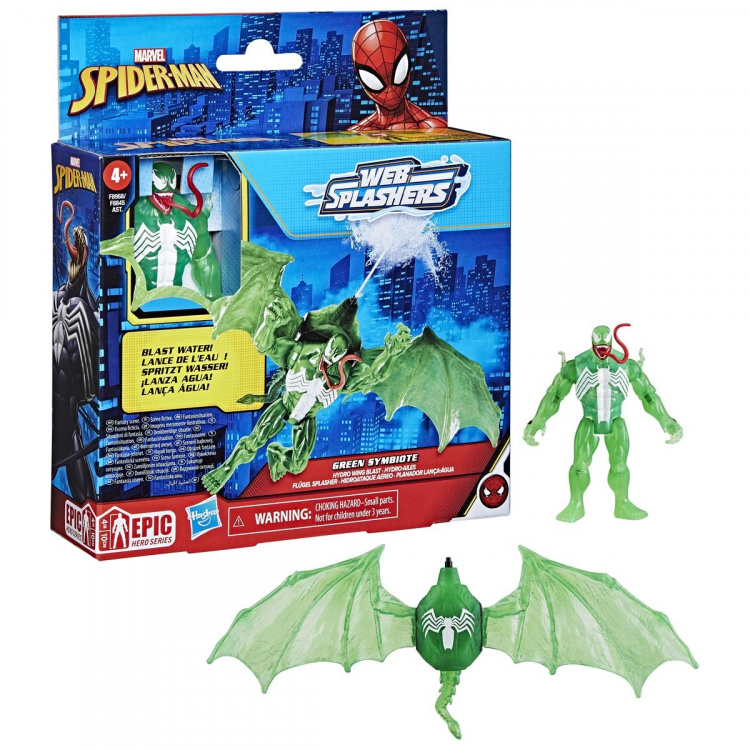 Spider-Man Web Splashers Figure & Vehicle Green Symbiote