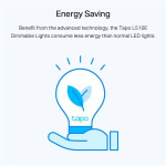 TP-Link Tapo Smart Wi-Fi Light Bulb, Dimmable, White, E27 (2700K) /Tapo L510E v1