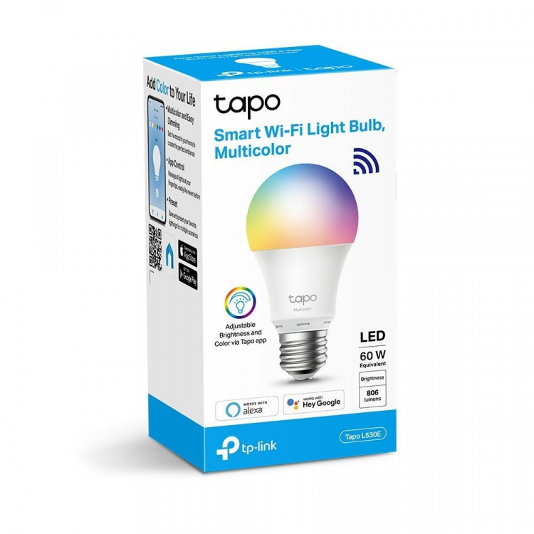 TP-Link Tapo Smart Wi-Fi Light Bulb, Multicolor, E27 /Tapo L530E