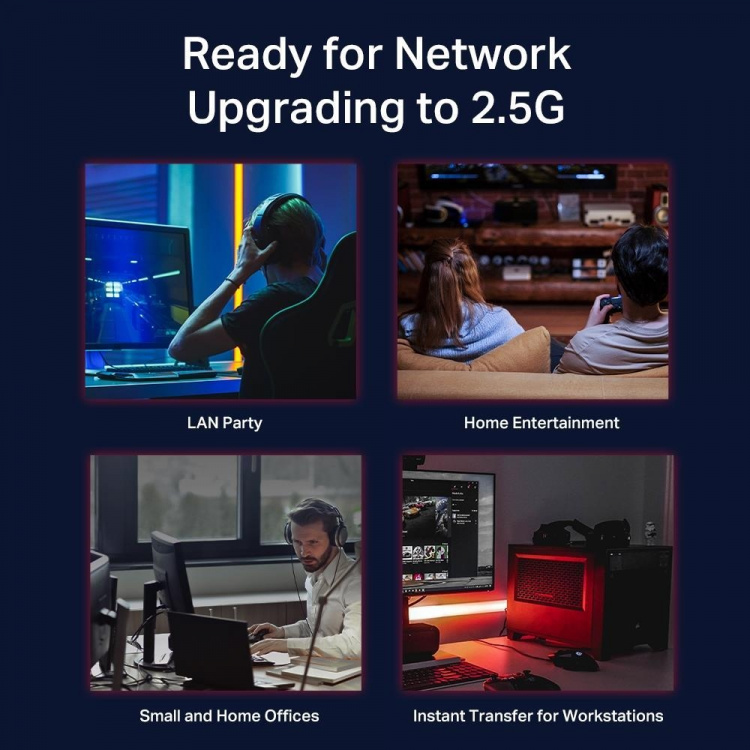 TP-Link 8-Port 2.5G Multi-Gigabit Desktop Switch TP-Link 8-Port 2.5G Multi-Gigabit Desktop Switch