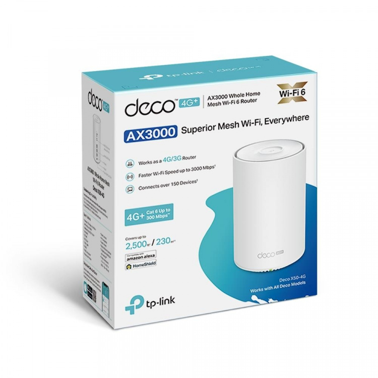 TP-Link Deco X50 Wi-Fi 6 AX3000 4G Whole-Home Mesh Gateway