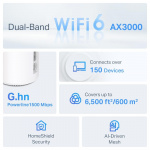 TP-Link Deco PX50 Wi-Fi 6 AX3000 + G1500 Whole Home Powerline Mesh System (3-pack)