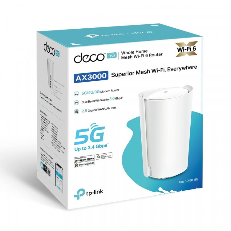 TP-Link Deco X50 AX3000 5G Whole-Home Mesh Wi-Fi 6 Gateway