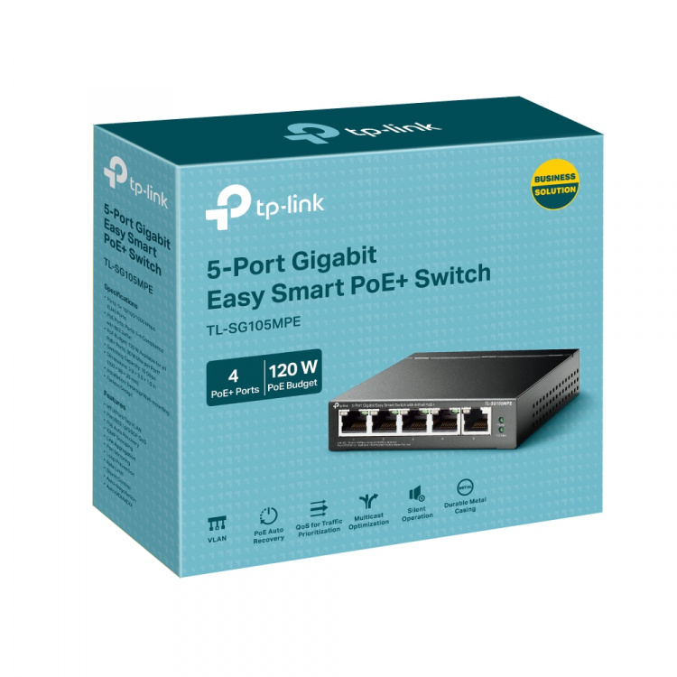 TP-Link 5-Port Gigabit Easy Smart Switch with 4-Port PoE+ TP-Link 5-Port Gigabit Easy Smart Switch with 4-Port PoE+