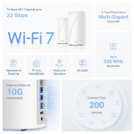 TP-Link Deco BE85 Wi-Fi 7 BE19000 Whole-Home Mesh Wi-Fi System (1-pack)