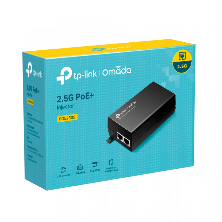 TP-Link 2.5G PoE+ Injector, IEEE802.3af/at standards