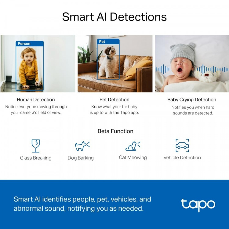 TP-Link Tapo Pan/Tilt AI Home Security Wi-Fi Camera /Tapo C220