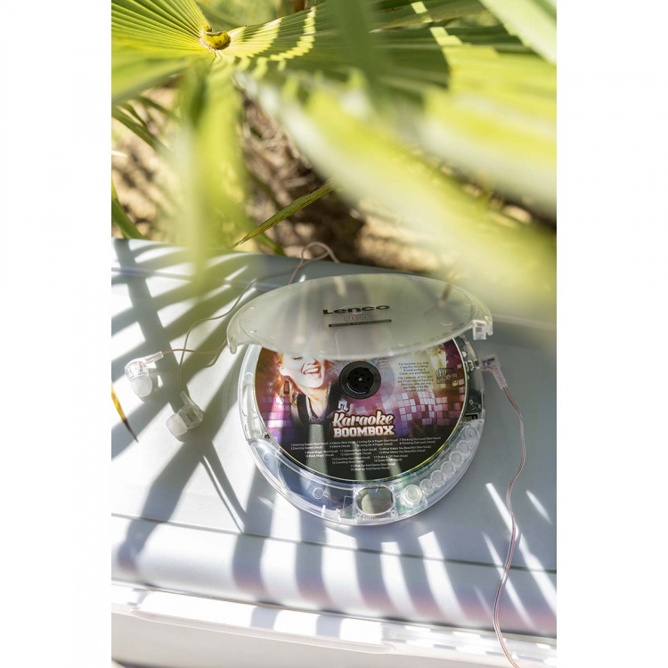 Lenco Portable CD-player with anti-shock Transparent