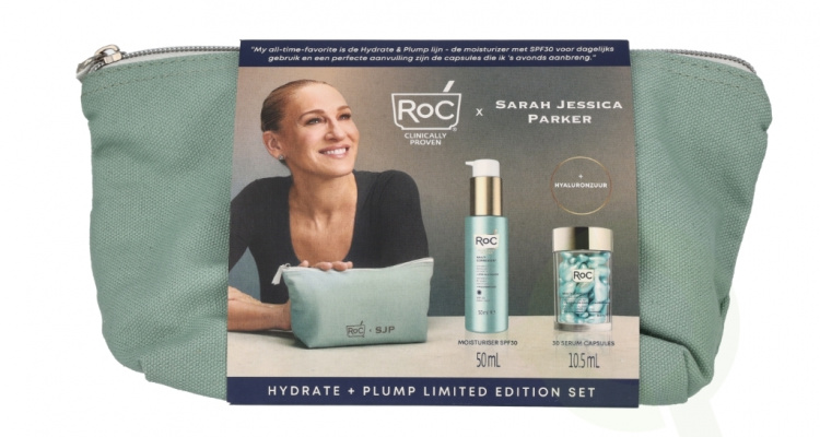 ROC Sarah Jessica Parker Hydrate + Plump Limited Edition Set 60.5 ml Plump Moisturizer SPF30 50ml/Capsules 30 Pc/Bag