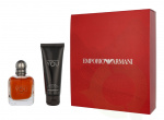 Armani Stronger With You Intensely Giftset 125 ml Edp Spray Intense 50ml/All Over Body Shampoo 75ml