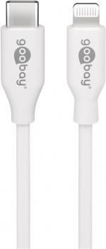 Goobay Lightning till USB-C™ laddnings- och synkroniseringskabel, 0,5 m, vit MFi-kabel för Apple iPhone/iPad