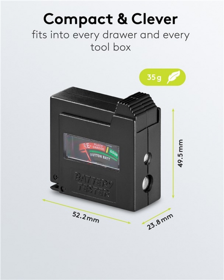 Goobay Batteriprovare för standardbatterier Goobay Batteriprovare för standardbatterier