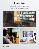 Goobay Manuell HDMI™-omkopplare 2 till 1 (4K @ 30 Hz) för att växla mellan 2x HDMI™-enheter som är anslutna till 1x HDMI™-skärm Goobay Manuell HDMI™-omkopplare 2 till 1 (4K @ 30 Hz) för att växla mellan 2x HDMI™-enheter som är anslutna till 1x HDMI™-skärm