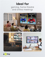 Goobay Manuell HDMI™-omkopplare 3 till 1 (4K @ 60 Hz) för att växla mellan 3x HDMI™-enheter som är anslutna till 1x HDMI™-skärm Goobay Manuell HDMI™-omkopplare 3 till 1 (4K @ 60 Hz) för att växla mellan 3x HDMI™-enheter som är anslutna till 1x HDMI™-skärm