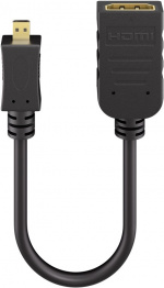 Goobay Micro HDMI™ / HDMI™-adapter HDMI™-mikrokontakt (typ D) > HDMI™-uttag (typ A)
