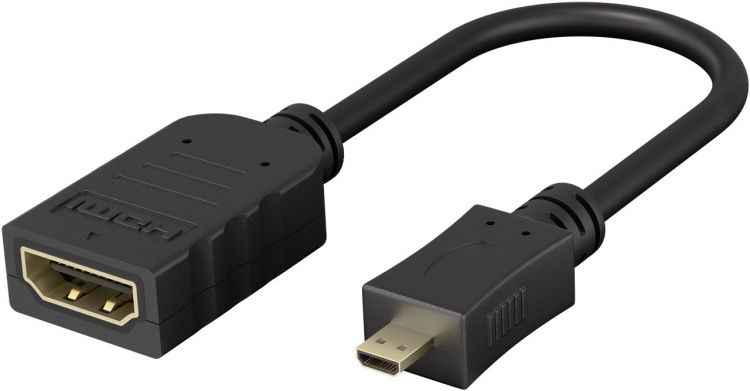 Goobay Micro HDMI™ / HDMI™-adapter HDMI™-mikrokontakt (typ D) > HDMI™-uttag (typ A)