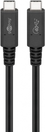 Goobay Sync & Charge USB-C™-kabel, USB4™ Gen 2x2, 240 W, 2 m USB-C™-kontakt > USB-C™-kontakt Goobay Sync & Charge USB-C™-kabel, USB4™ Gen 2x2, 240 W, 2 m USB-C™-kontakt > USB-C™-kontakt