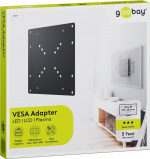 Goobay Adapter för TV-väggfäste med VESA-dimension ökar avståndet mellan monteringshålen på en TV-apparat till maximalt 200x200 mm