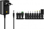 Goobay Universalnätdel 3 V - 12 V, max. 18 W inkl. 11 adaptrar: 7 DC-adaptrar plus USB-C™, USB-A, USB Mini-B, Micro-USB och terminalblock