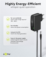 Goobay 12 V nätdel (12 W / 1,0 A) med centrumstift (han) 5,5 mm x 2,5 mm Goobay 12 V nätdel (12 W / 1,0 A) med centrumstift (han) 5,5 mm x 2,5 mm