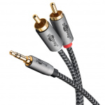 Goobay Ljudadapterkabel AUX, 3,5 mm jack till stereo RCA-kontakt, 5 m Pawl 3,5 mm plugg (3-stift, Stereo) > 2x RCA-kontakt (ljud vänster / höger) Goobay Ljudadapterkabel AUX, 3,5 mm jack till stereo RCA-kontakt, 5 m Pawl 3,5 mm plugg (3-stift, Stereo) > 2x RCA-kontakt (ljud vänster / höger)