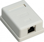 Goobay 1-port RJ45-kopplingsdosa, CAT 6, STP, vit skärmad Goobay 1-port RJ45-kopplingsdosa, CAT 6, STP, vit skärmad