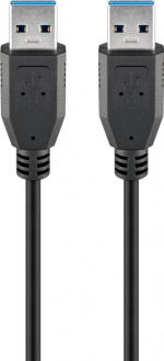 Goobay USB-A-kabel, USB 3.0, 1 m, svart USB 3.0 kontakt (typ A) > USB 3.0 kontakt (typ A) Goobay USB-A-kabel, USB 3.0, 1 m, svart USB 3.0 kontakt (typ A) > USB 3.0 kontakt (typ A)