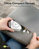 Goobay 3in1 trådlös laddare, vikbar, 15 W laddar trådlöst upp till 3 enheter samtidigt