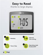 Goobay Digital timer programmerbar timer med kontakt med skyddsjord (typ F)
