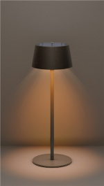 Goobay Trådlös LED-bordslampa med solcell, svart med touchkontroll, 150 lm, varmvit (3000 K), steglöst dimbar