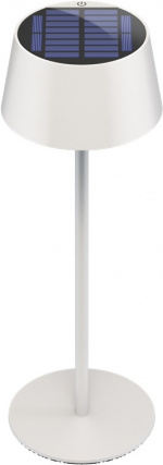 Goobay Trådlös LED-bordslampa med solcell, vit med touchkontroll, 150 lm, varmvit (3000 K), steglöst dimbar